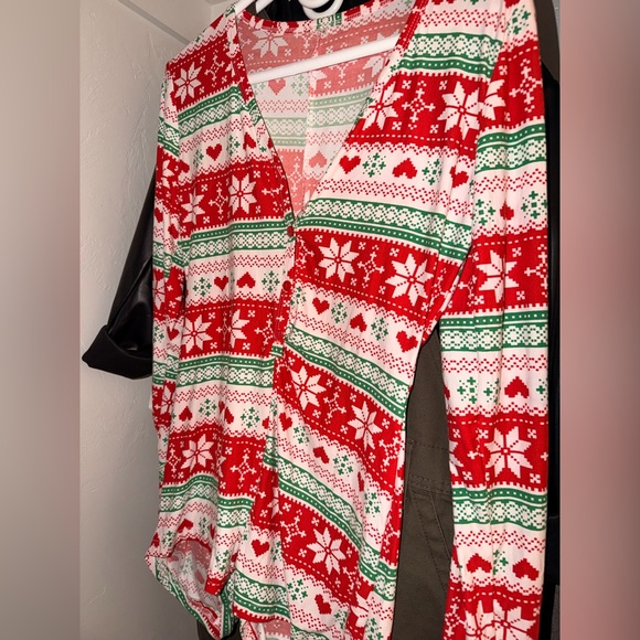 Underneath the Mistletoe Pajama Romper Onesie - Picture 3 of 3